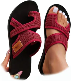 2024Women's Hollow Mesh Slide Sandals, Comfortable Breathable Mesh Slippers Summer Orthopedic Slides Sandals for Women