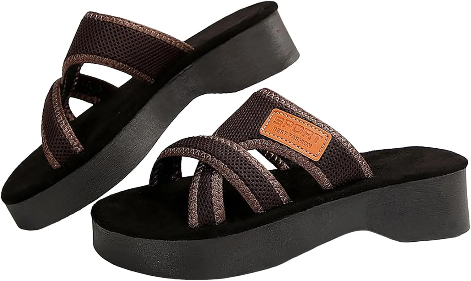 2025 Women's Hollow Mesh Slide Sandals - Comfortable Orthopedic Arch Support Mesh Sandals for Women Wedge Sandals
