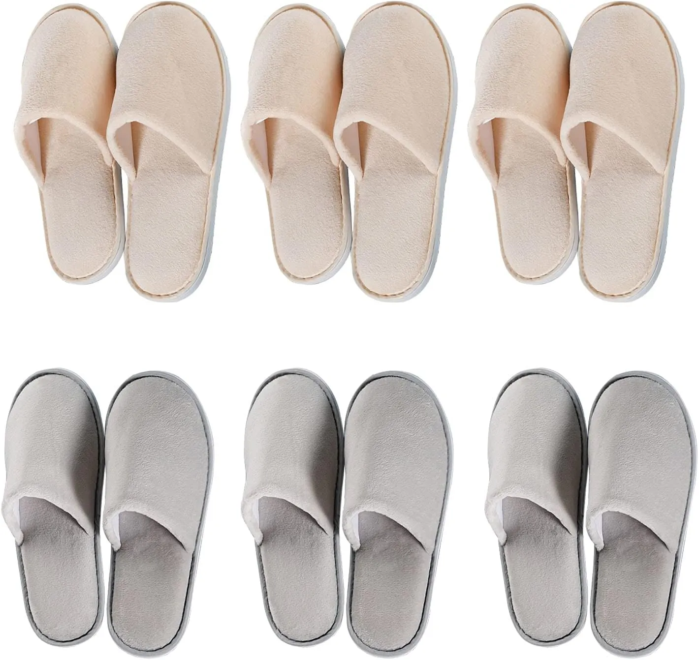 6-9 Pairs Spa Slippers, Non Slip Disposable Slippers For Guest, Washable Reusable, Which Can Be Used As Women Men, House, Indoor, Bathroom, Bedroom, Hotel, Bride Slippers