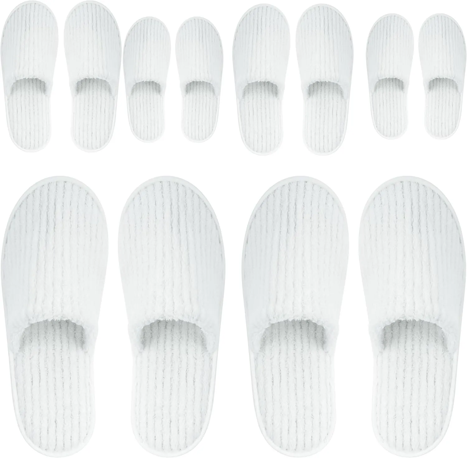 6 Pairs Spa Slippers, Perfect Disposable Slippers For Guest, Travel, Airbnb Slippers, Washable Reusable, Unisex, House, Indoor, Bathroom, Bedroom, Hotel, Bride Slippers