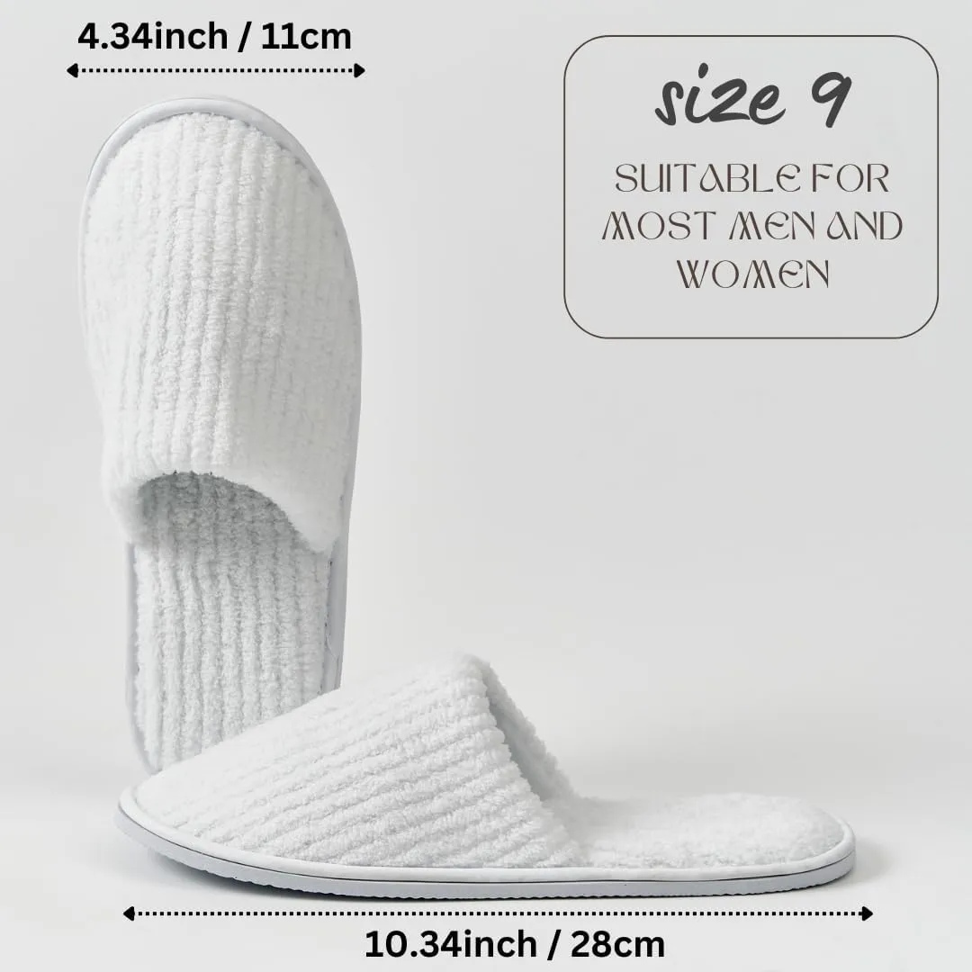 6 Pairs Spa Slippers, Perfect Disposable Slippers For Guest, Travel, Airbnb Slippers, Washable Reusable, Unisex, House, Indoor, Bathroom, Bedroom, Hotel, Bride Slippers