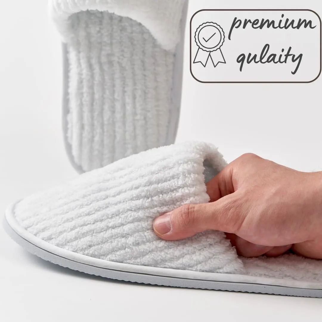 6 Pairs Spa Slippers, Perfect Disposable Slippers For Guest, Travel, Airbnb Slippers, Washable Reusable, Unisex, House, Indoor, Bathroom, Bedroom, Hotel, Bride Slippers