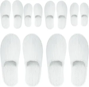 6 Pairs Spa Slippers, Perfect Disposable Slippers For Guest, Travel, Airbnb Slippers, Washable Reusable, Unisex, House, Indoor, Bathroom, Bedroom, Hotel, Bride Slippers