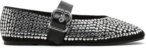 ADAMUMU Rhinestone Flats for Women Sparkly Crystals Ballerina Shoes Crystals Sparkly Mary Jane Flats Round Toe Buckle Strap Design Comfortable and Non Slip Sole Flat for Daily Wear and Work