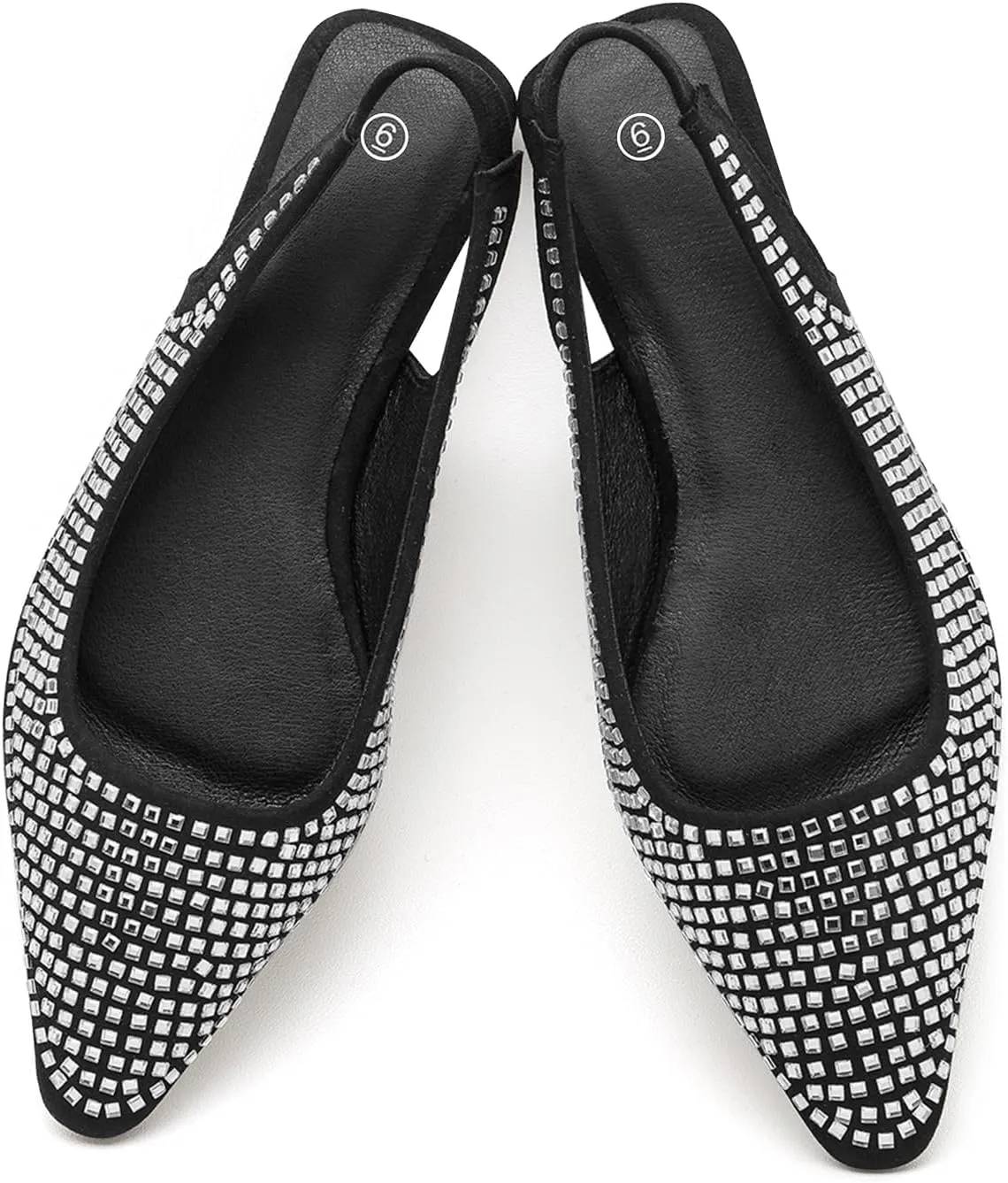 ADAMUMU Rhinestone Flats for Women Sparkly Crystals Ballerina Shoes Crystals Sparkly Mary Jane Flats Round Toe Buckle Strap Design Comfortable and Non Slip Sole Flat for Daily Wear and Work