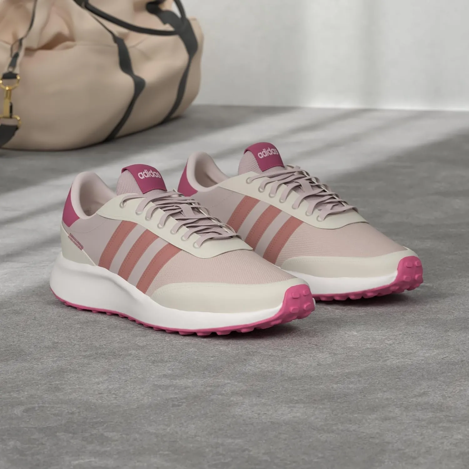 adidas Womens Run 70S Lace Up Sneakers Shoes Casual - Off White, White