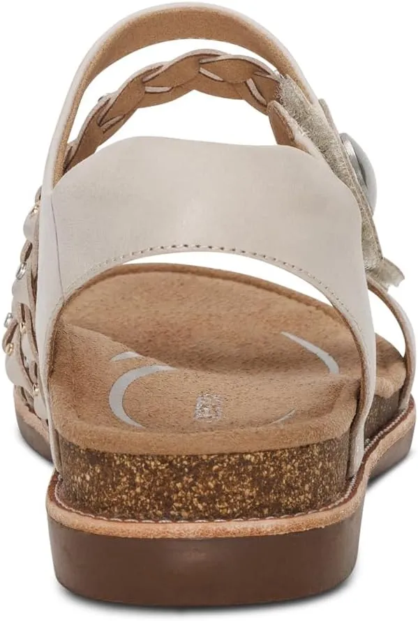 Aetrex Women's Jenn Braided Orthopedic Comfort Leather Flats Sandals for Women