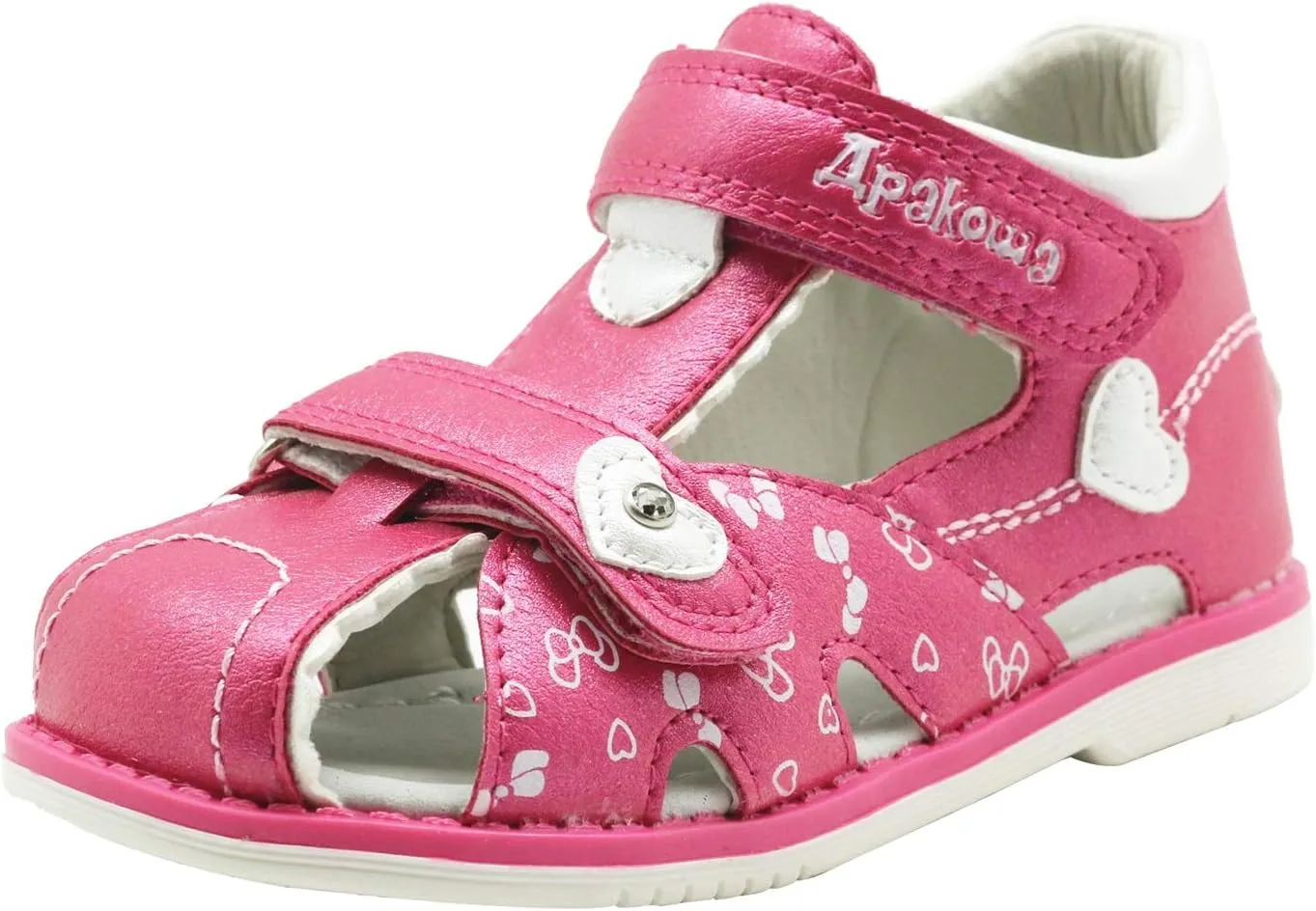 Ahannie Toddler Boys Girls Double Adjustable Strap Closed-Toe Orthopedic Sandals, Kids Summer Sandals with Arch Support