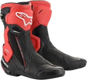 Alpinestars SMX Plus v2 Vented Motorcycle Boots, High Speed Protection(44) (BLACK/RED)