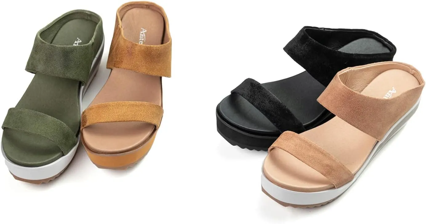 Antelope Women's Cascade Suede Wedge Platform Sandals