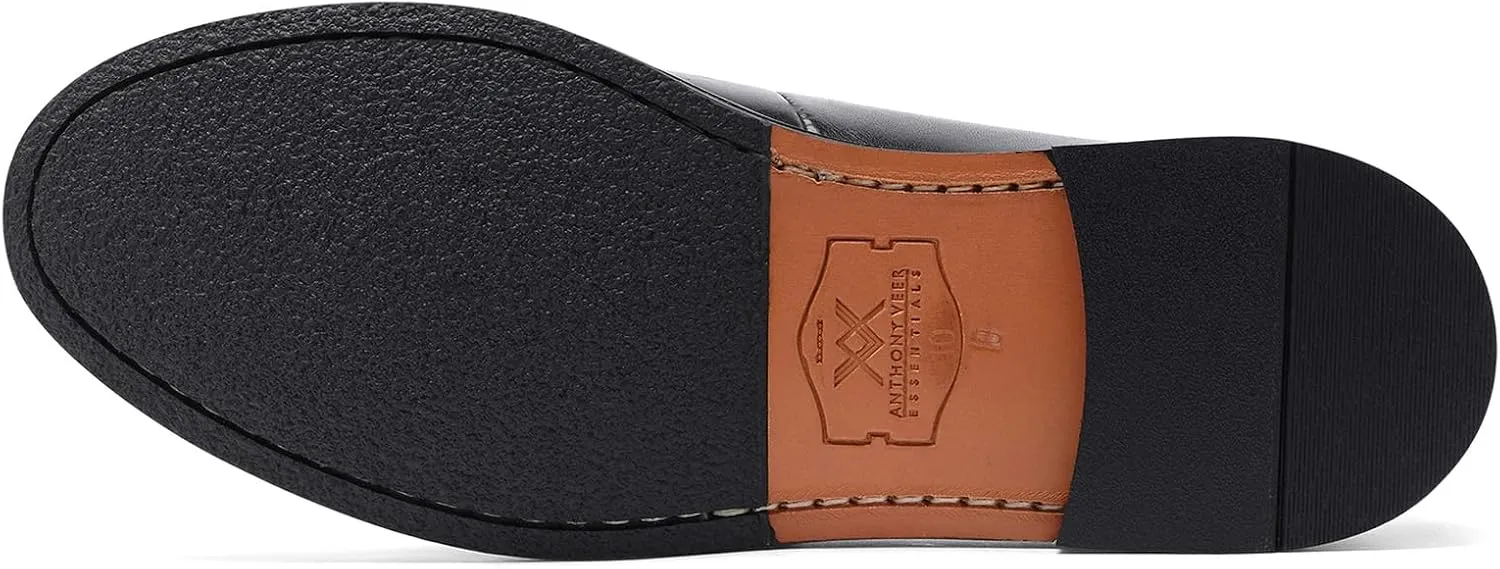 Anthony Veer Sherman Penny Loafers for Men | Blake Stitch Construction | Ortholite® Cushioned Footbed