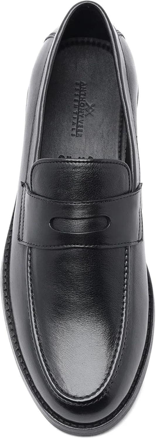 Anthony Veer Sherman Penny Loafers for Men | Blake Stitch Construction | Ortholite® Cushioned Footbed