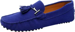 ANUFER Men's Stylish Tassel Suede Moccasins Comfort Loafers Flats Driving Shoes