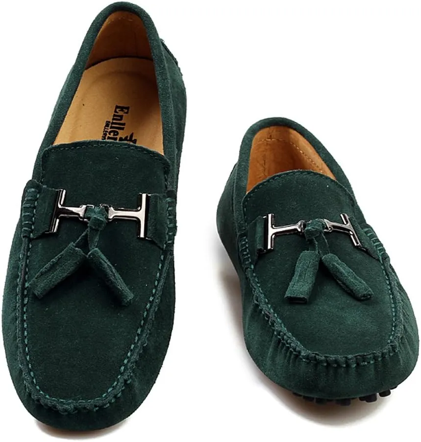 ANUFER Men's Stylish Tassel Suede Moccasins Comfort Loafers Flats Driving Shoes