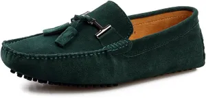 ANUFER Men's Stylish Tassel Suede Moccasins Comfort Loafers Flats Driving Shoes