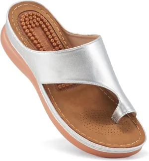 Aomigoct Sandals for Women Wedge Shoes: Comfortable Orthopedic Sandals Womens Dressy Summer Flip Flops Casual Walking Wedges