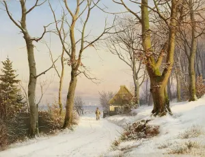 ARTSLSBS Famous Picture Artwork Print Painting Vinterdag by Anders Anderson-lundby Graffiti Painting for Home Decor 60x90cm