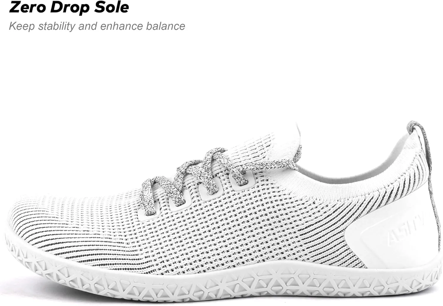 ASITVO Wide Women's Barefoot Zero Drop Sole Minimalist Width Toe Box Walking Shoes Sneakers Colourful Knit Upper
