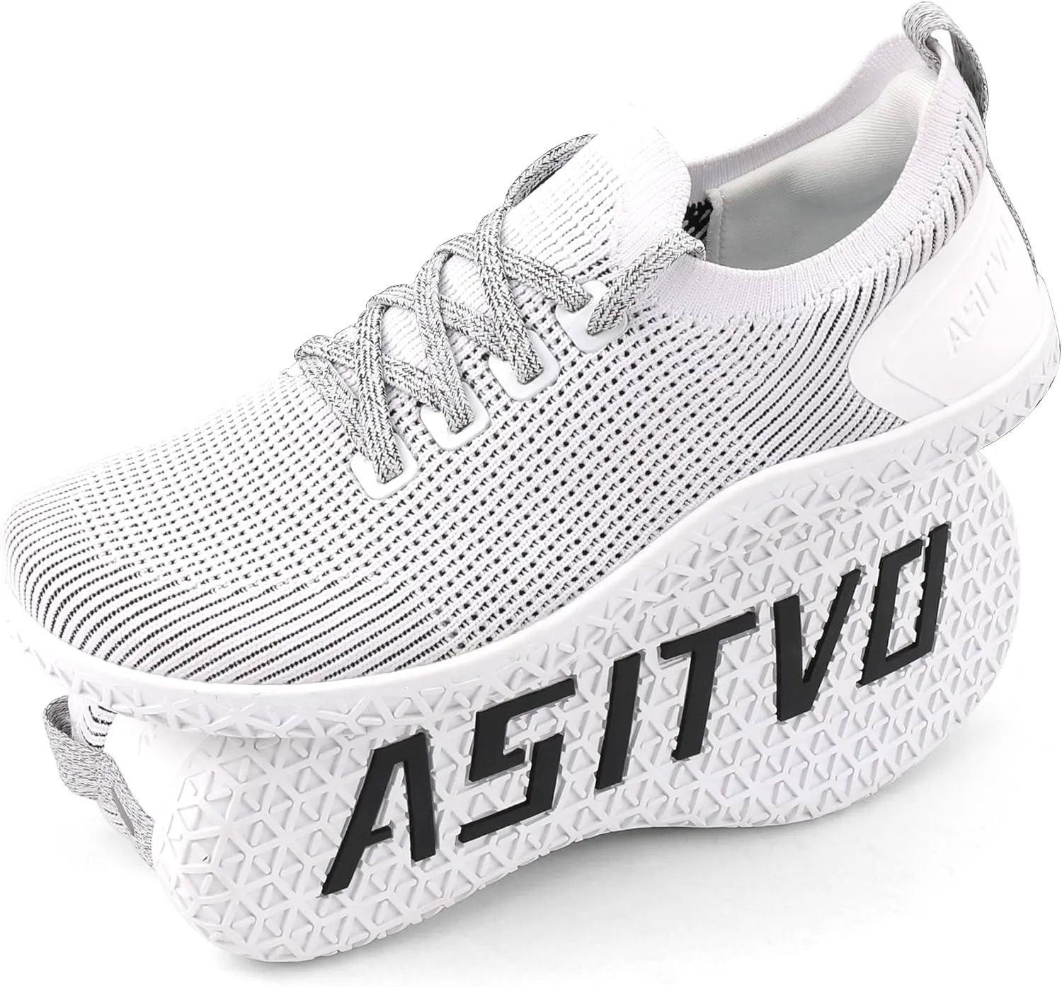 ASITVO Wide Women's Barefoot Zero Drop Sole Minimalist Width Toe Box Walking Shoes Sneakers Colourful Knit Upper