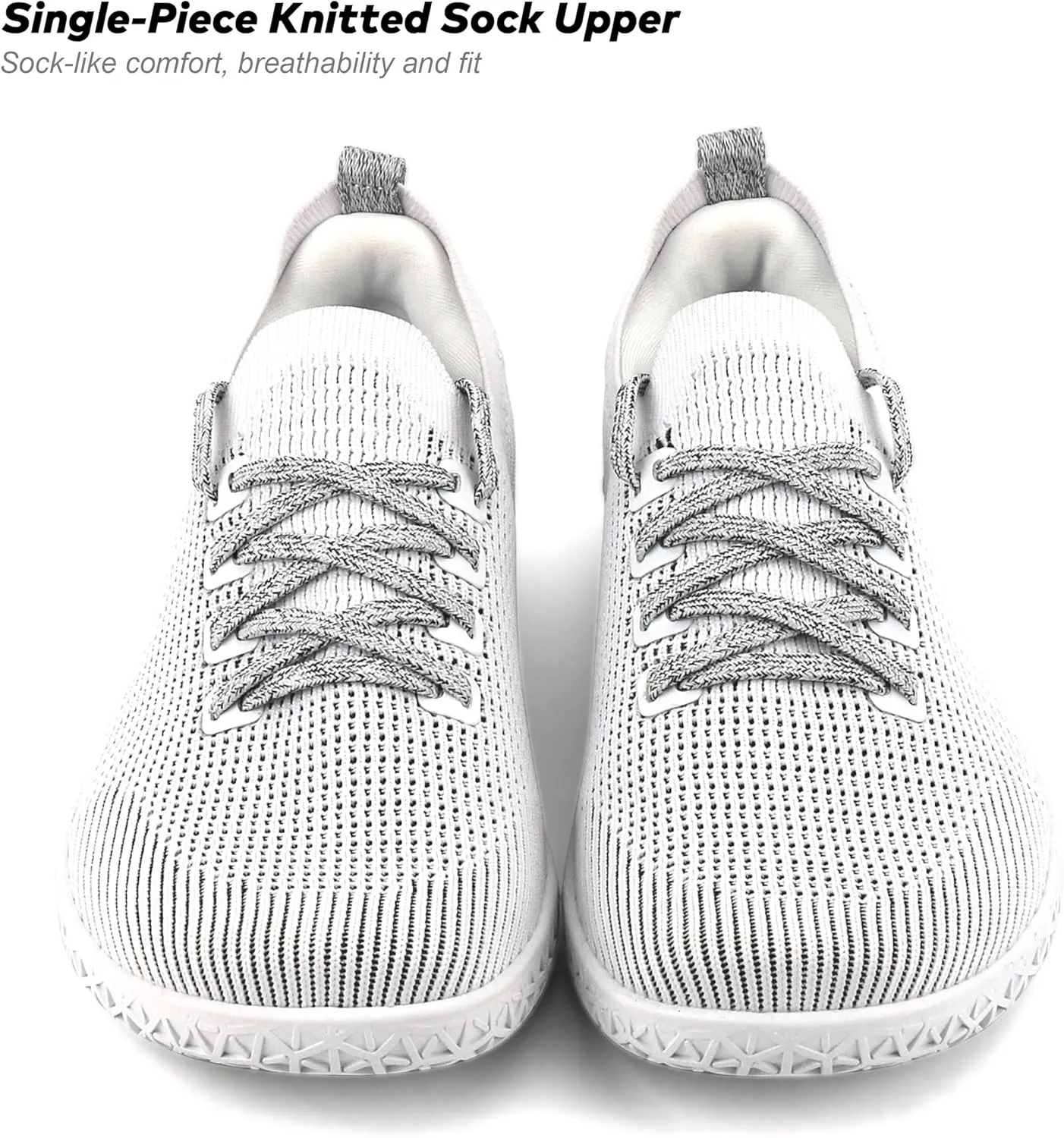 ASITVO Wide Women's Barefoot Zero Drop Sole Minimalist Width Toe Box Walking Shoes Sneakers Colourful Knit Upper