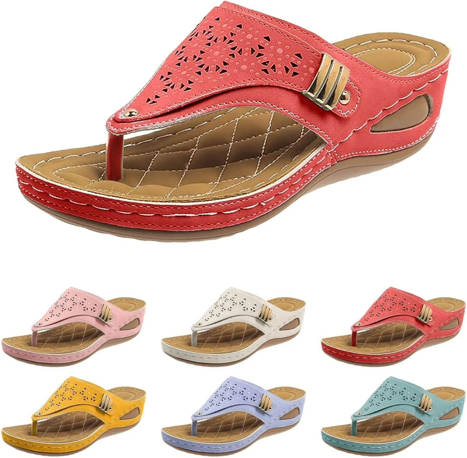 Avylays Women's Breathable Mesh Sports Sandals, 2025, Non-Slip Sole, Orthopedic, Wedge, Blue, Casual, Open Toe; Closed Toe, Thong, Leather, Women