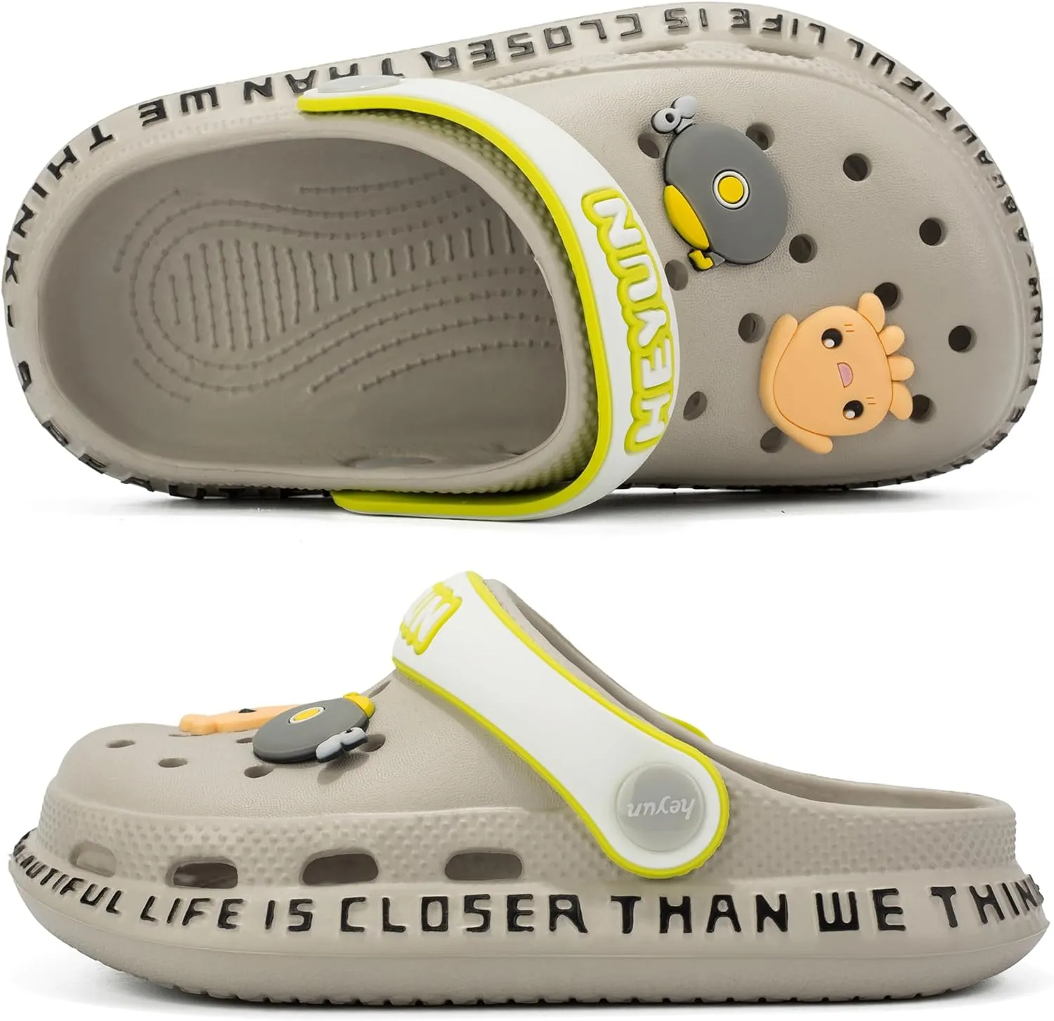 Azooken Kid's Cute Clogs Slides Boys Girls Slippers Beach Pool Shower Sandals Cartoon Garden Shoes(Toddler/Little Kids/Big Kids)