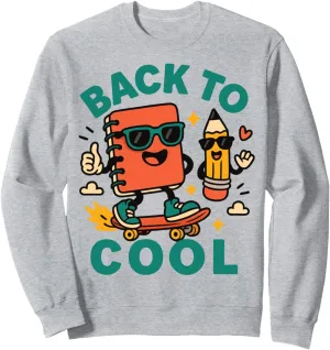 Back to School Stylish – Fun Skateboard Pencil Notebook Sweatshirt