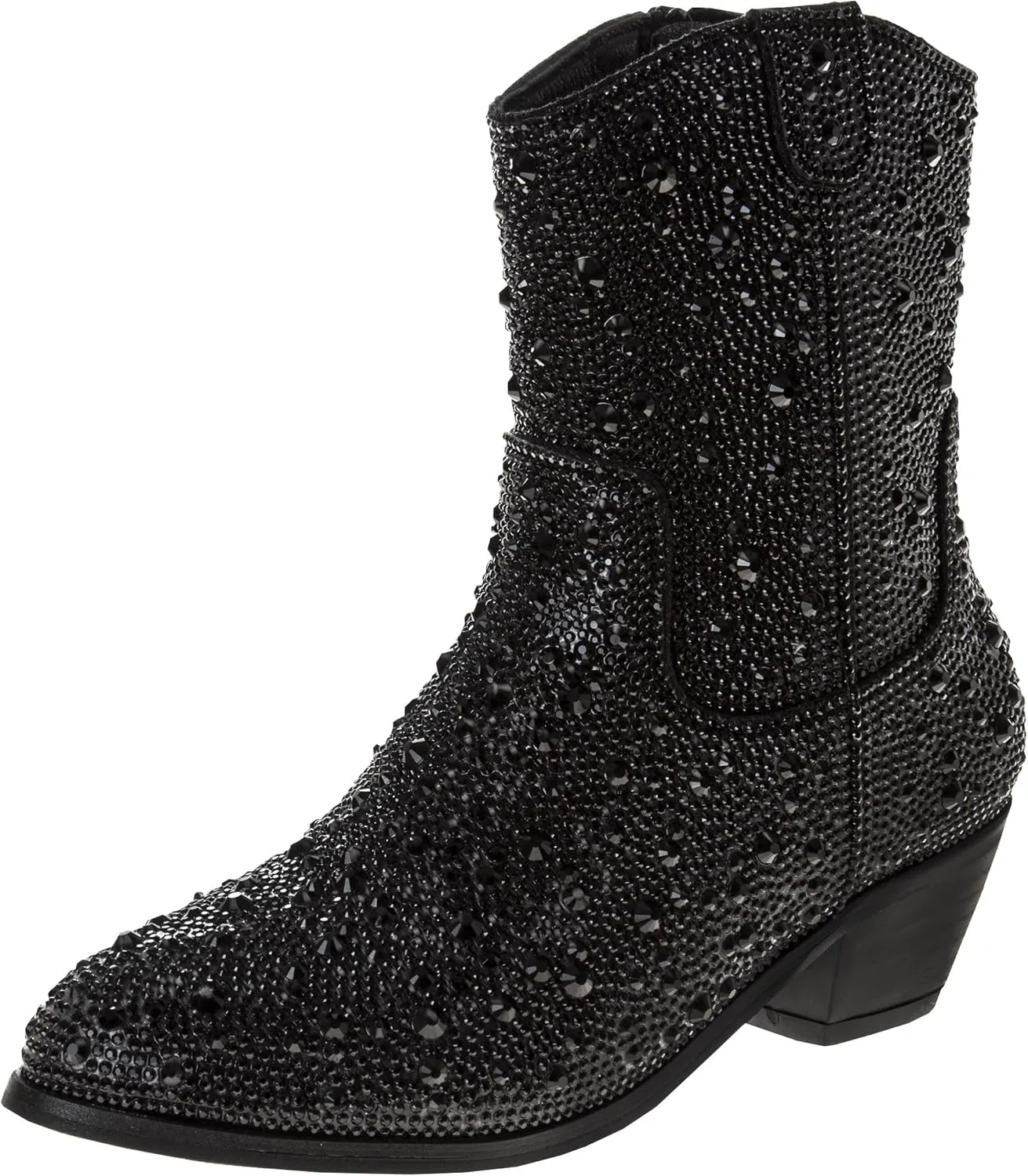 Badgley Mischka Girls Dress Cowgirl Boots - Kids Party Heel Pumps Slip On Cowboy Boot (Little Kid/Big Kid)