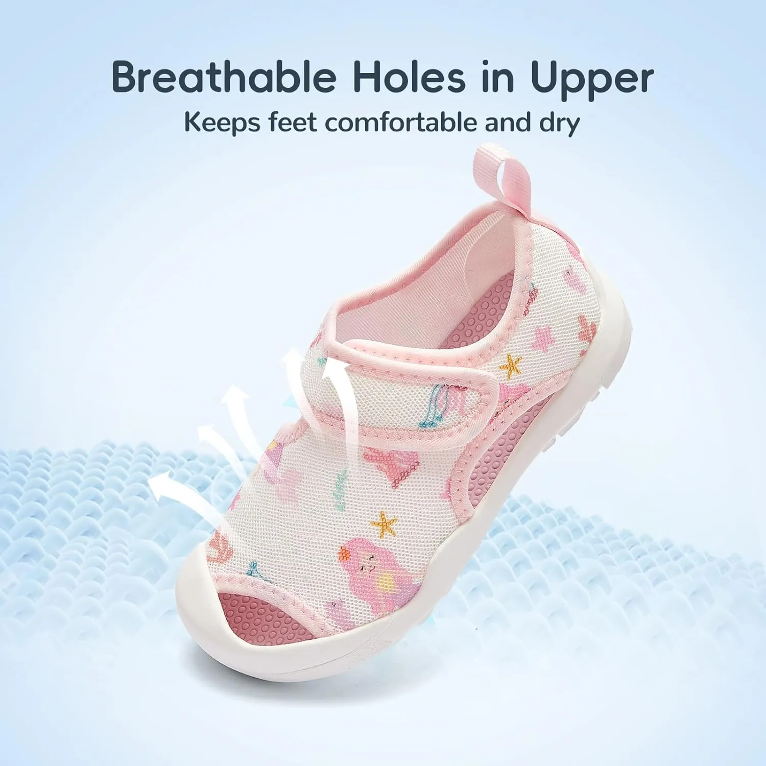 Balabala Toddler Girls Boys Sport Sandal, Kids Closed Toe Outdoor Water Sandals Non-slip Lightweight Beach Walking Shoes