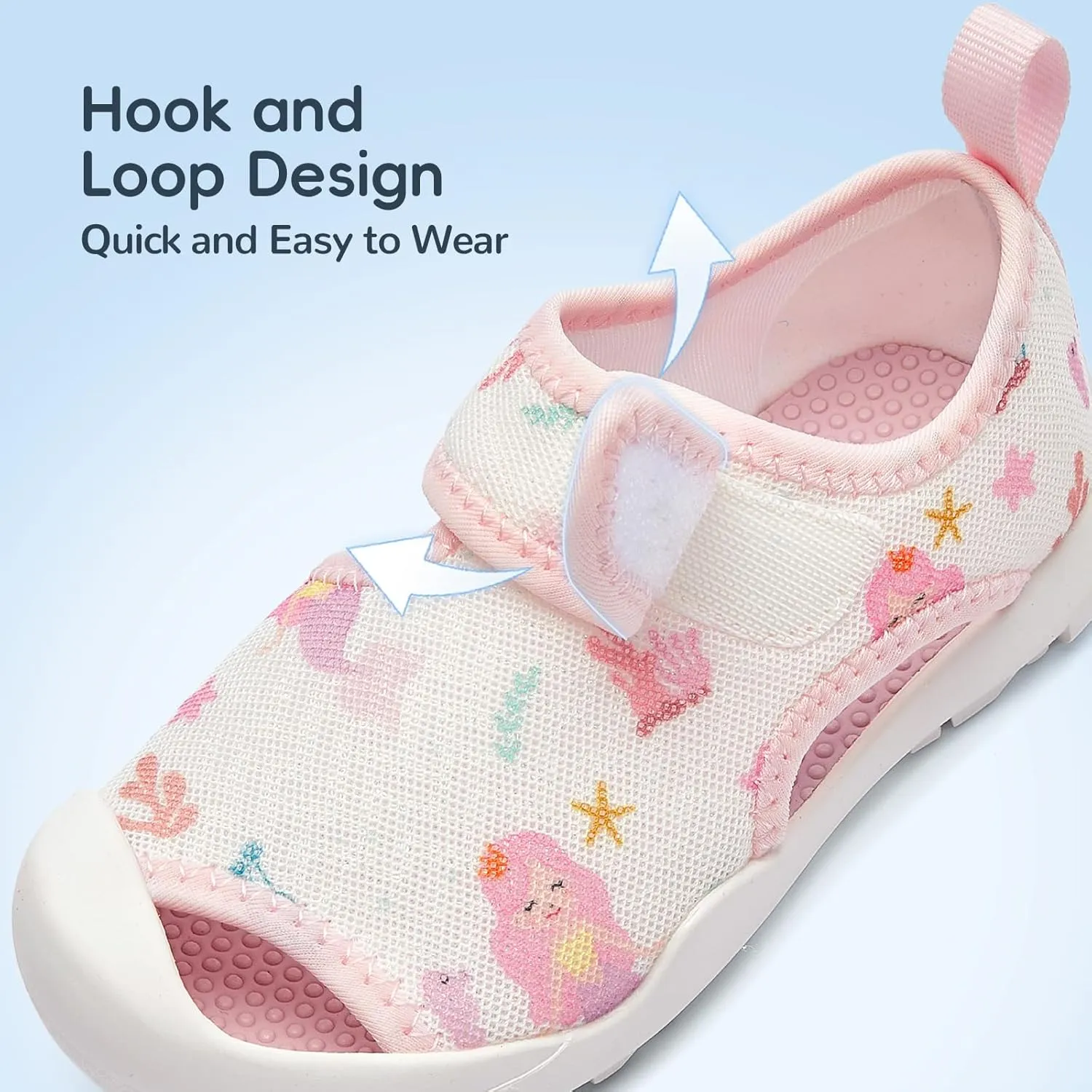 Balabala Toddler Girls Boys Sport Sandal, Kids Closed Toe Outdoor Water Sandals Non-slip Lightweight Beach Walking Shoes