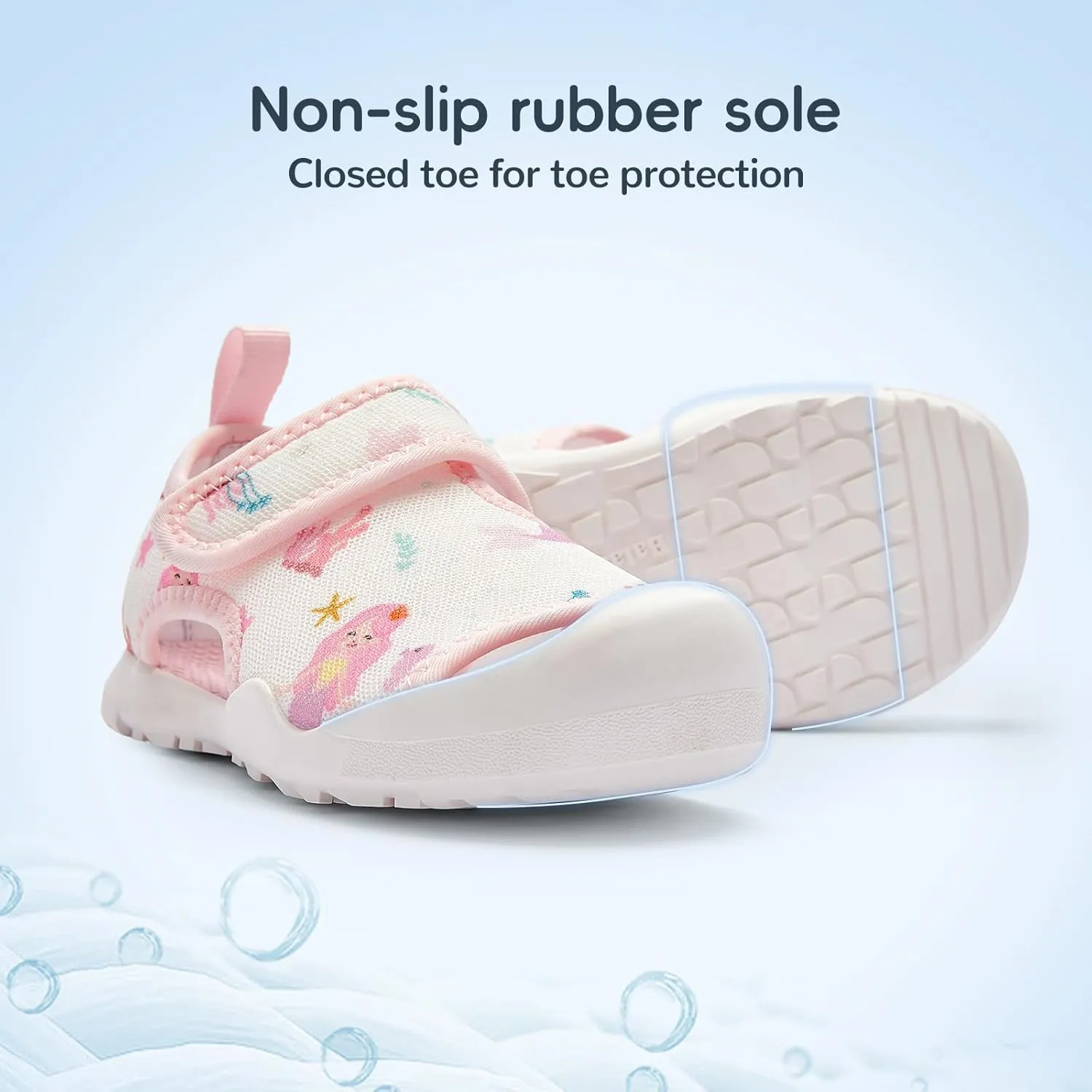 Balabala Toddler Girls Boys Sport Sandal, Kids Closed Toe Outdoor Water Sandals Non-slip Lightweight Beach Walking Shoes
