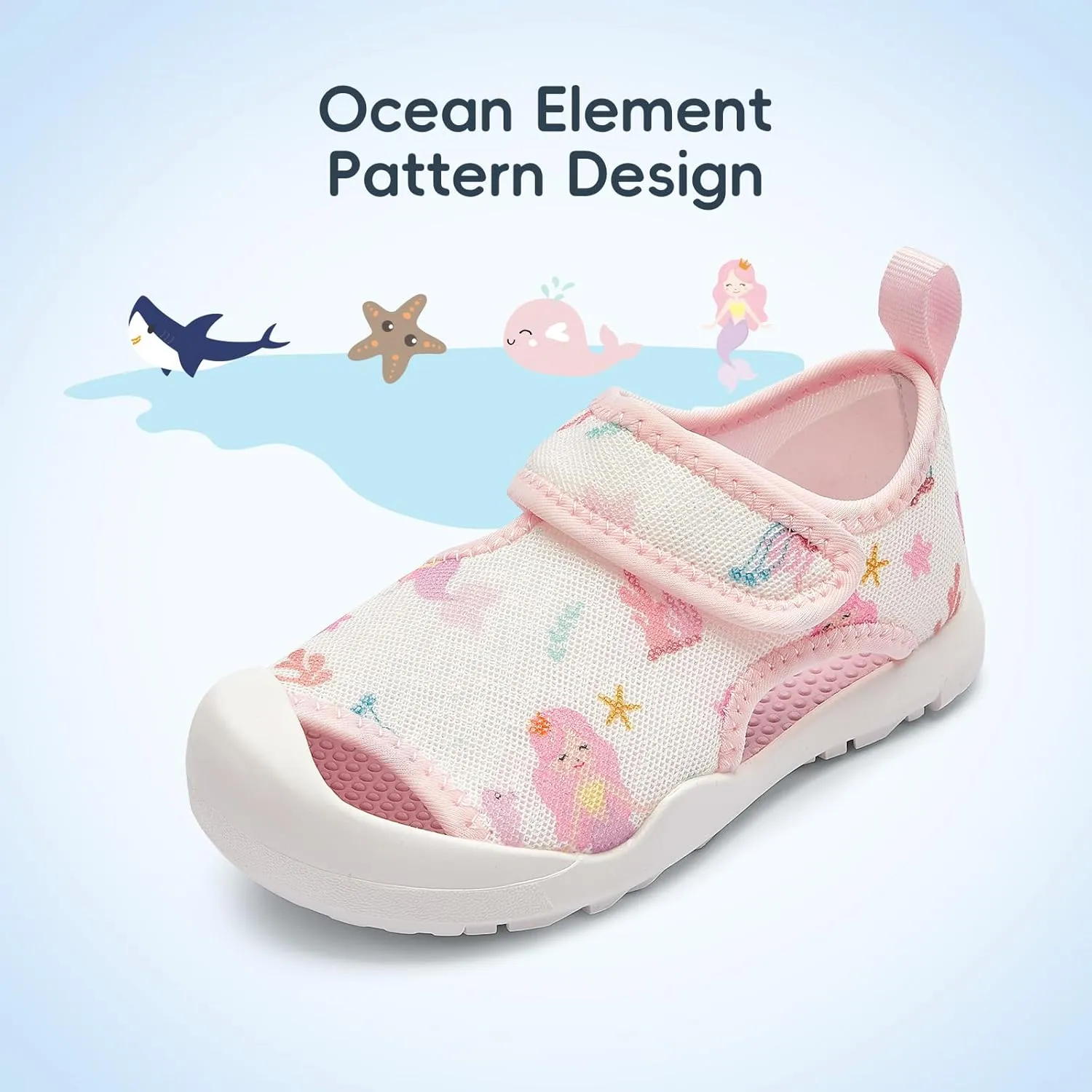 Balabala Toddler Girls Boys Sport Sandal, Kids Closed Toe Outdoor Water Sandals Non-slip Lightweight Beach Walking Shoes