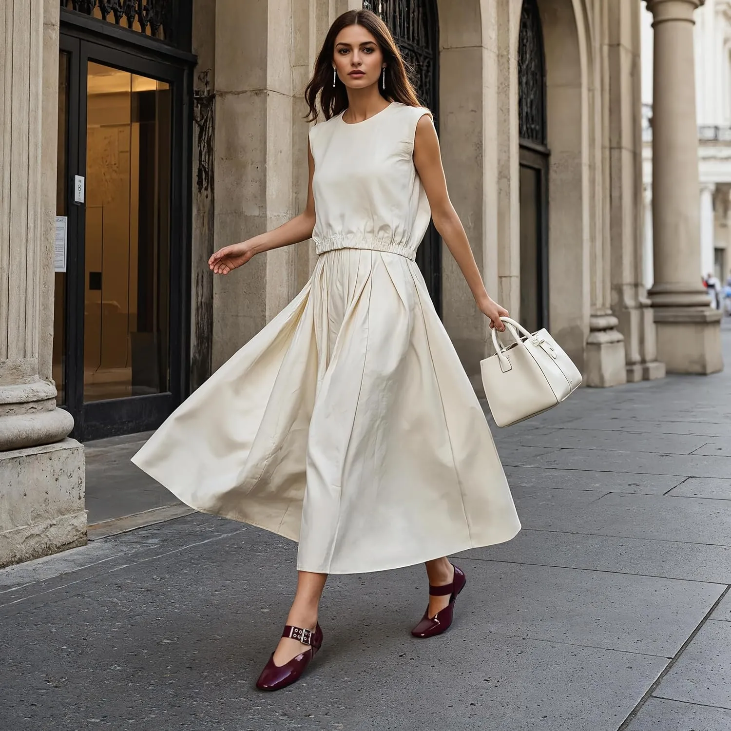 Ballet Flats for Women Square Toe Ballerina Flats Buckle Strap Leopard Print Flats Casual Dress Mary Janes Comfortable Dressy Shoes
