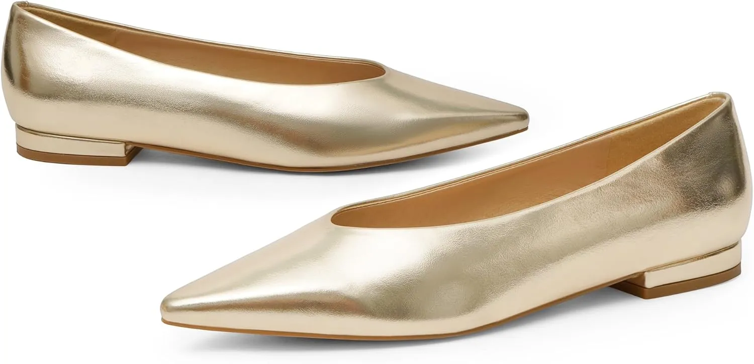Ballet Pointed Toe Flats Shoes for Women Comfortable Dressy Womens Flats