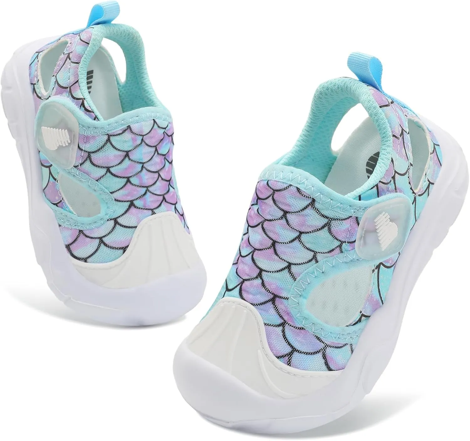 BARERUN Toddler Water Shoes Boys Girls Qucik Dry Breathable Kids Water Shoes Wide Adjustable Instep Water Sandals for Beach Swim Pool Non Slip Flexible Barefoot Sport Aqua Shoes