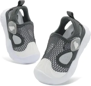 BARERUN Toddler Water Shoes Boys Girls Qucik Dry Breathable Kids Water Shoes Wide Adjustable Instep Water Sandals for Beach Swim Pool Non Slip Flexible Barefoot Sport Aqua Shoes