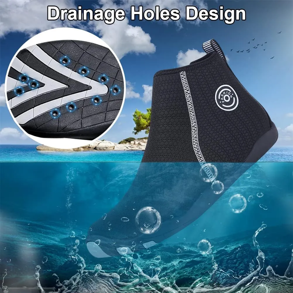 Beach Wet Water Shoes Mens Womens Wetsuit Boots Quick Dry Water Pool Trainer Sport Shoes for Swim Surf Beach Boating Snorkeling Diving Running Yoga