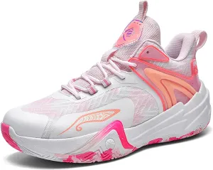 Big Kids Basketball Shoes for Boys and Girls - Comfortable Durable Sneakers, Non-Slip Traction & Vibrant Colors for Sports Training, Indoor/Outdoor Games