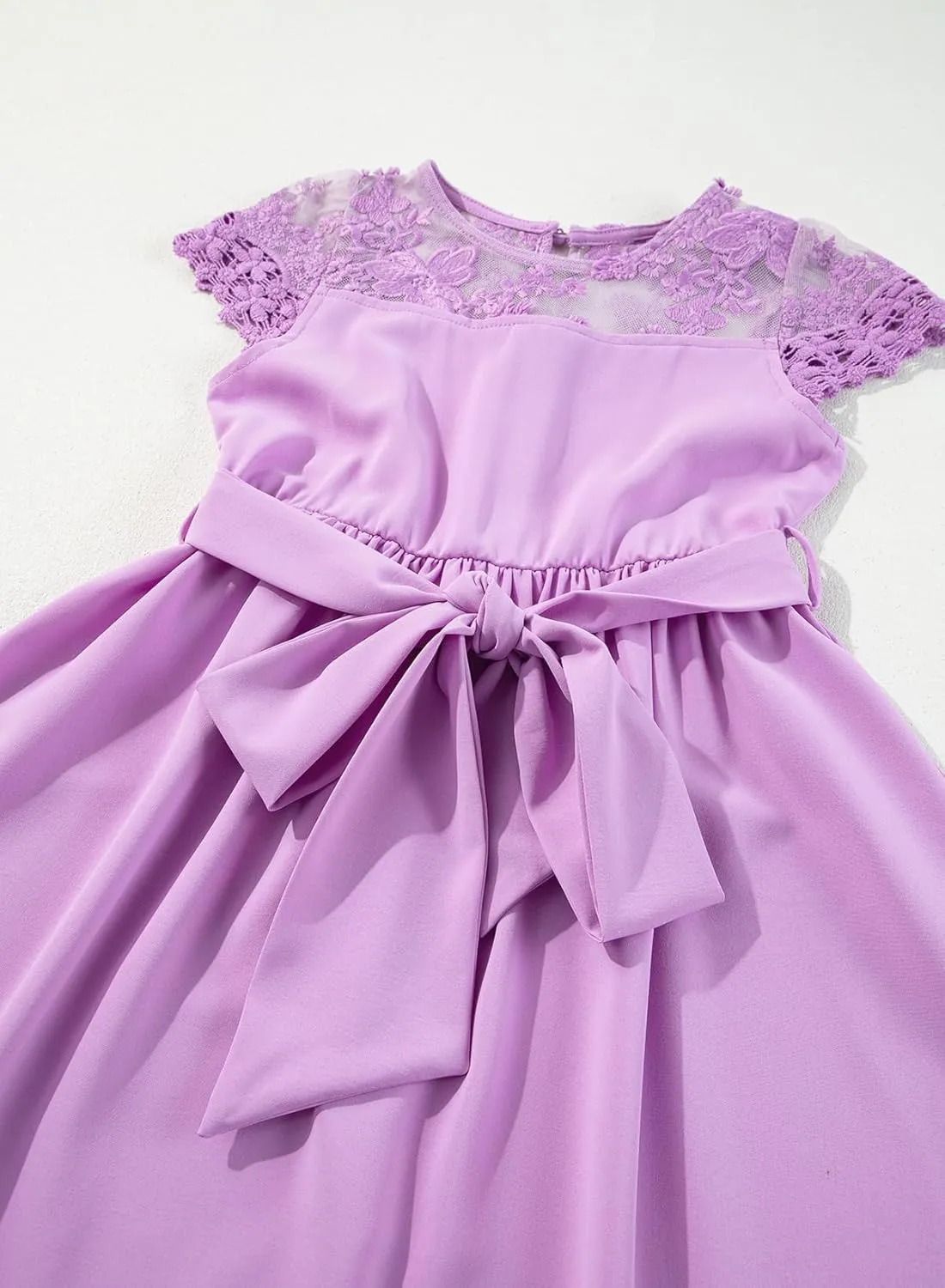 blibean Girls Summer Flower Dresses Semi Formal Lace Wedding Dress Size 6-15 Years