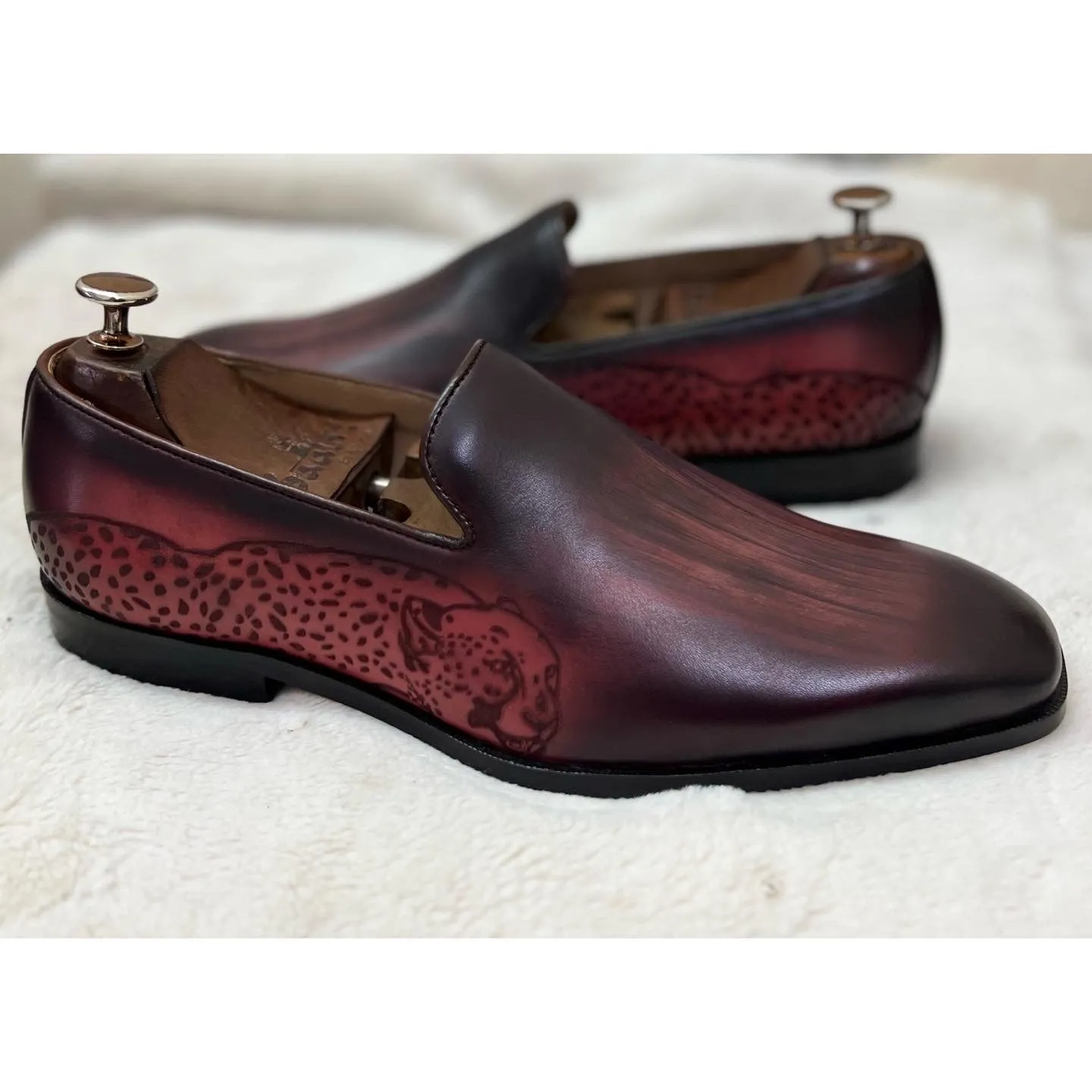 Bordo Hand Patina Loafers Tiger