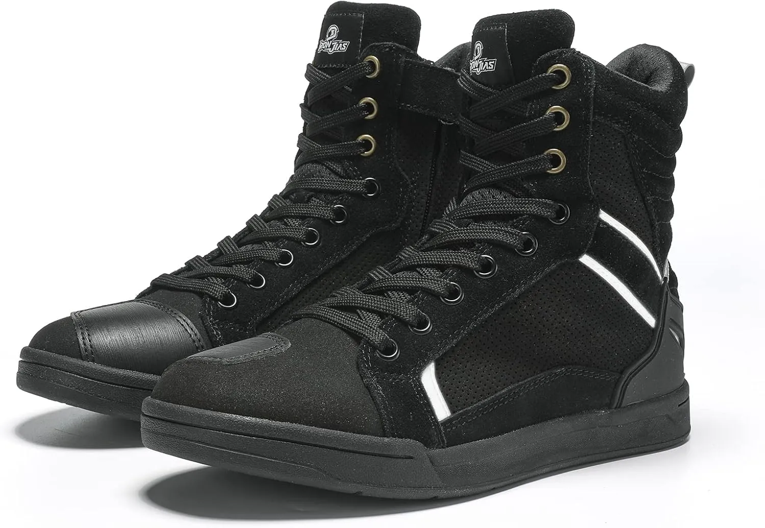BORLENI Motorcycle Boots Street Riding Shoes Anti-Slip Outdoor Trekking Hike Work Shoes for Men
