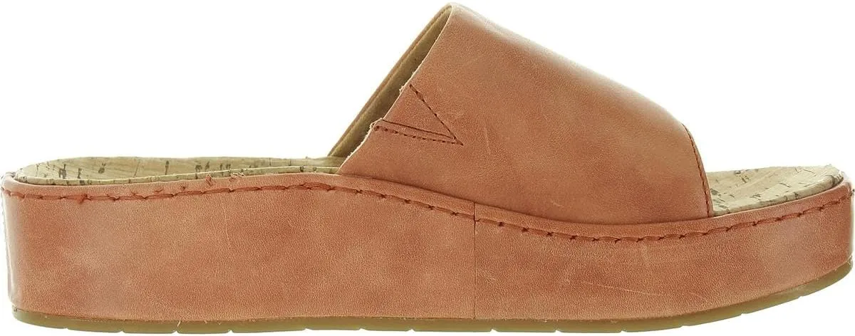 BORN Womens Solid Leather Platform Sandals