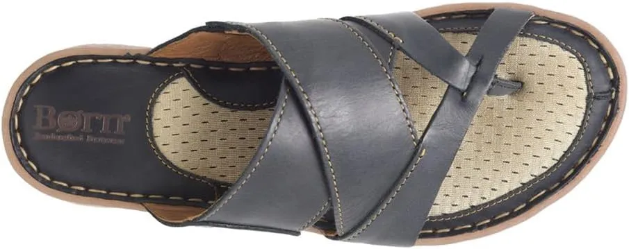 BORN Womens Sorja II Toe Loop Leather Thong Sandals