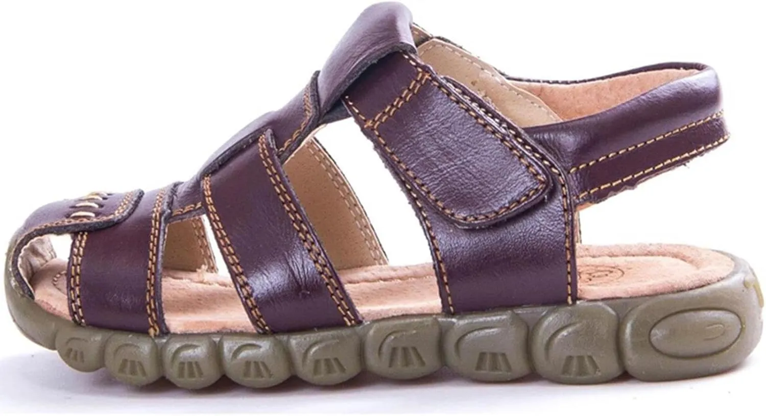 Boys Girls Leather Close Toe Outdoor Sports Sandals Beach Sandals
