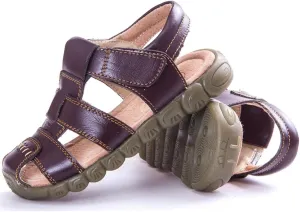Boys Girls Leather Close Toe Outdoor Sports Sandals Beach Sandals