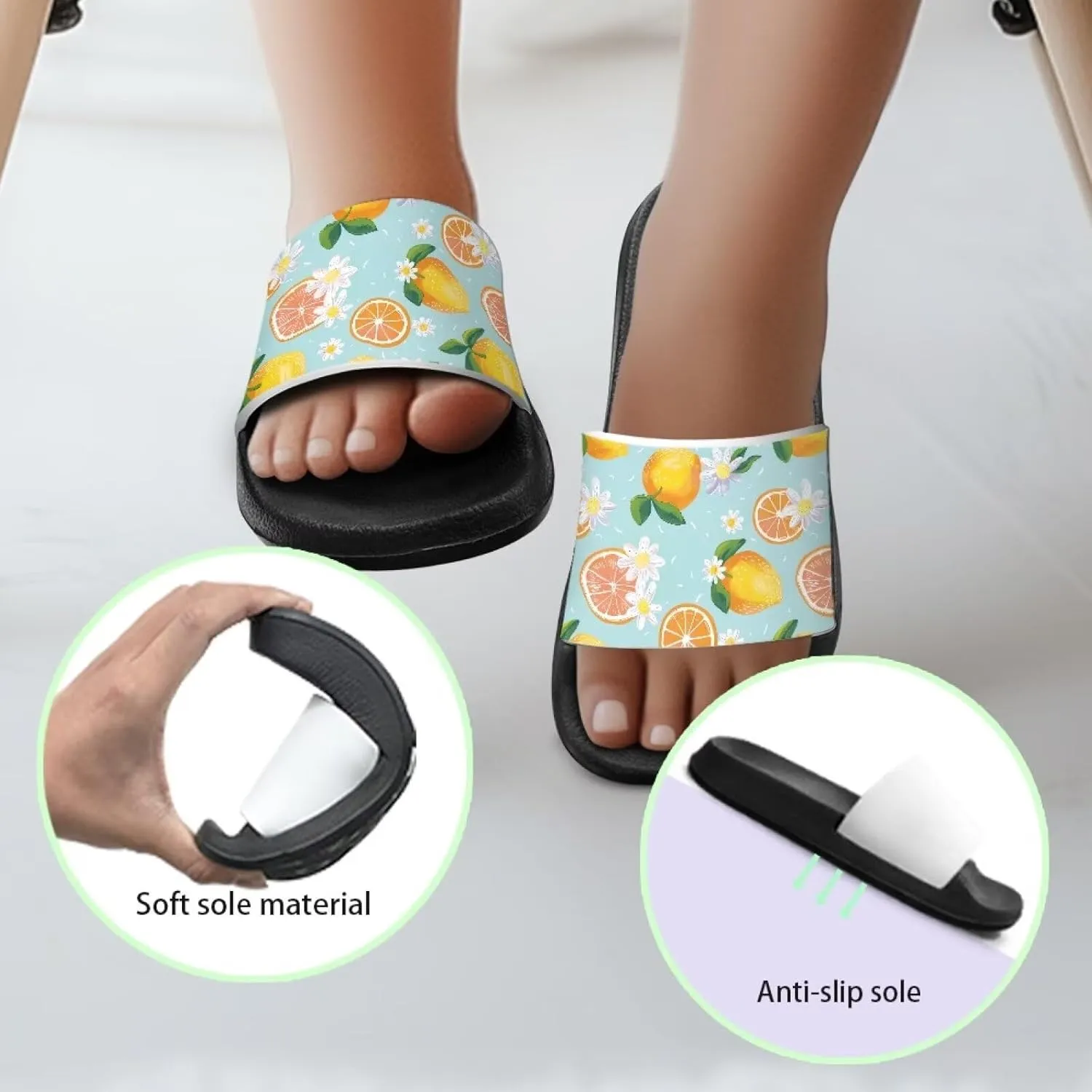 Boys Girls Slide Sandals Non Slip Shower Shoes for Kids Summer Slippers