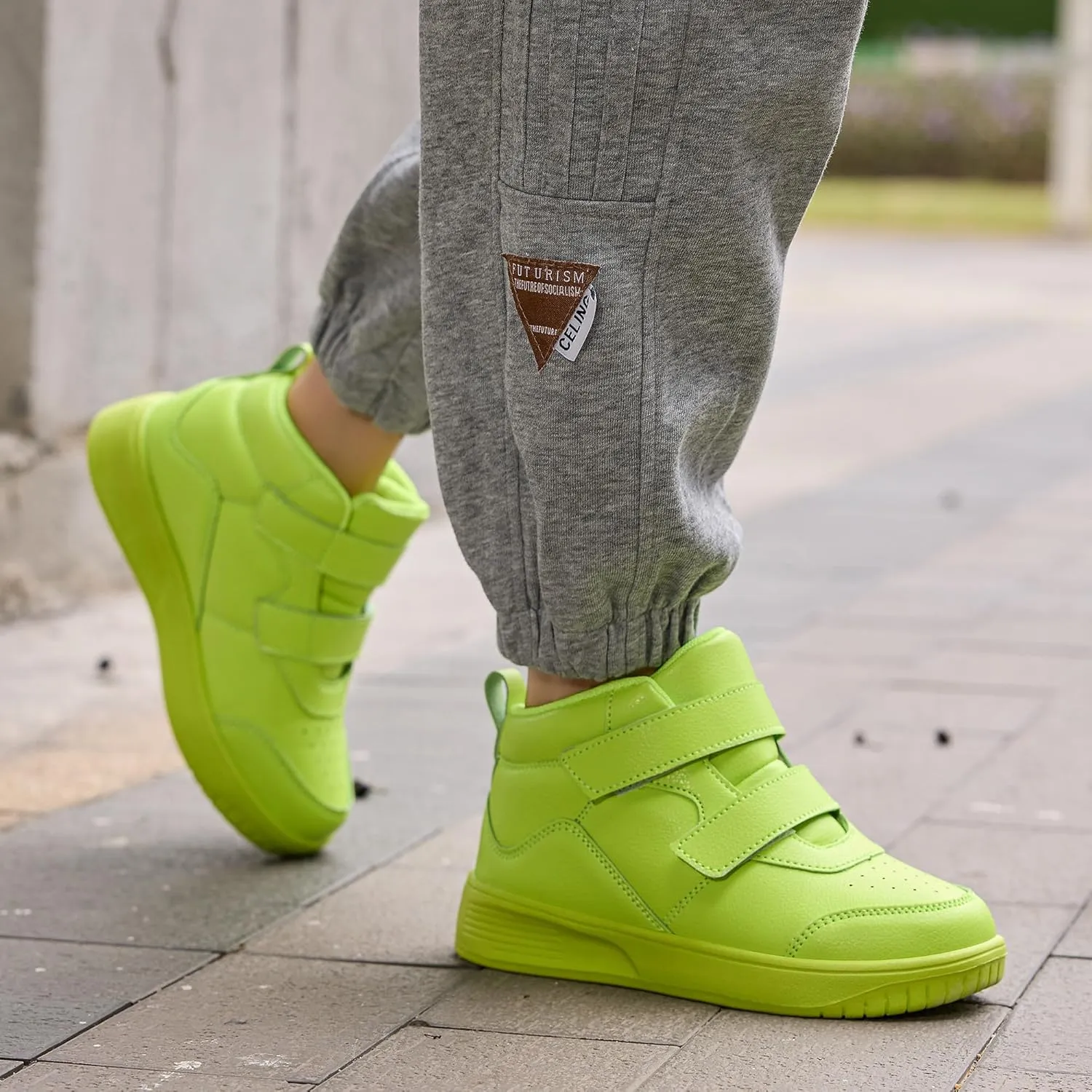 Boys High Top Sneakers Fashion Girls Shoes Lightweight Casual Kids Gym Shoes