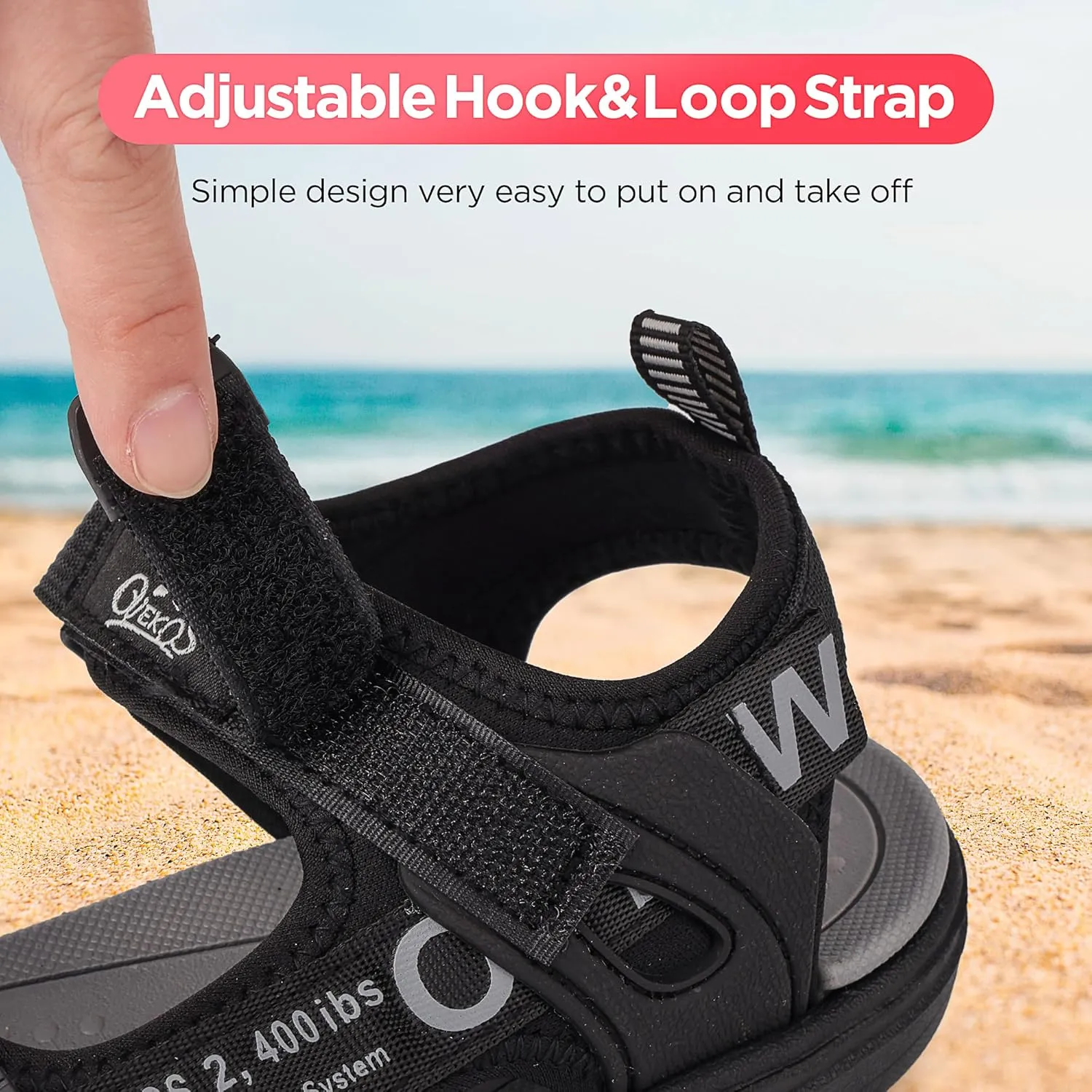 Boys Sandals Kids Summer Sports Hiking Sandals Adjustable Straps for Beach Outdoor Lightweight(Little Kid/Big Kid)