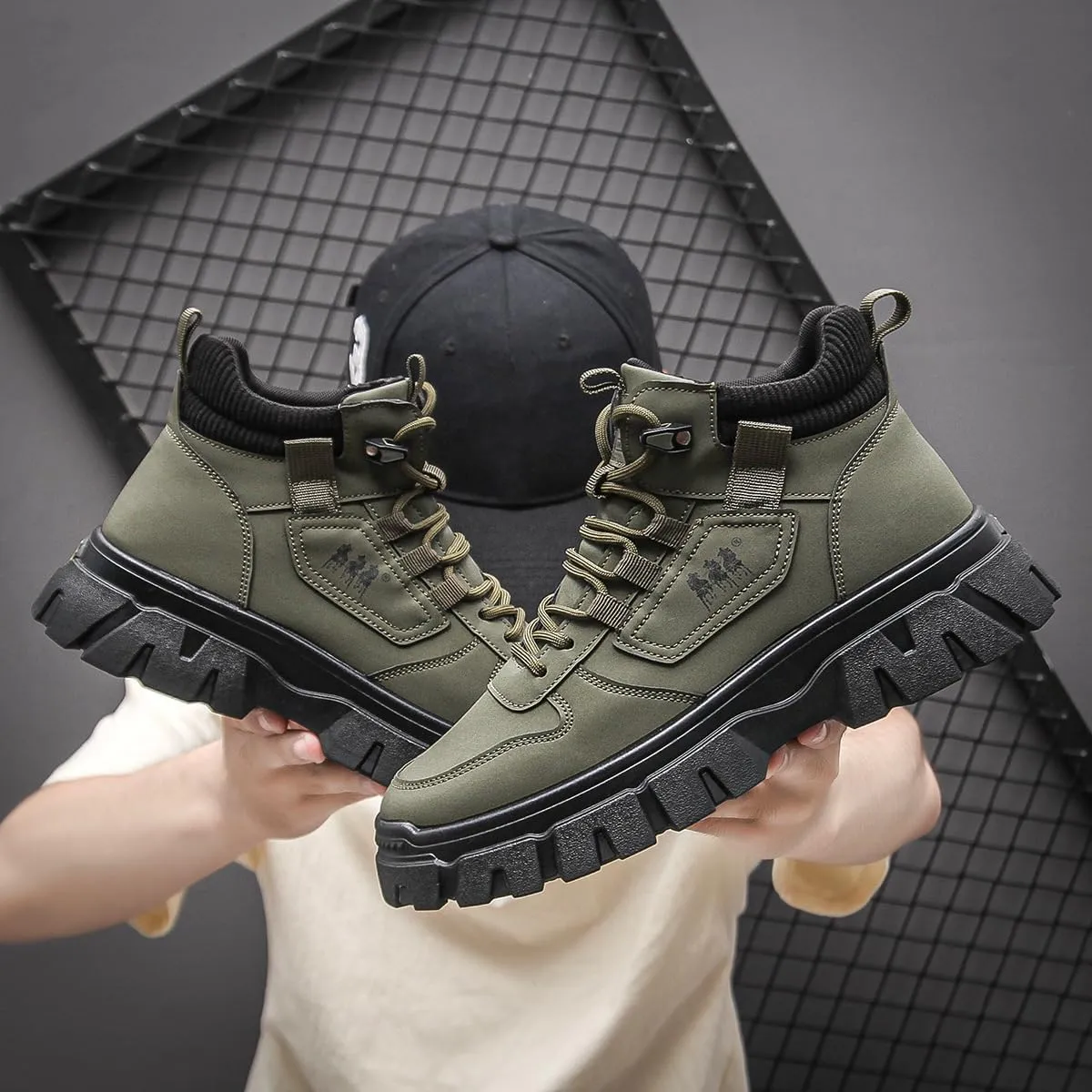 Breathable Non-Slip Hiking Boots for Men - Ideal for Outdoor Walking, Mountaineering, and Winter Activities