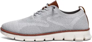 Breeze Men's Urban Ultra Comfortable Mesh Dress Sneakers - Business Casual Walking Shoes (Light Grey,11)